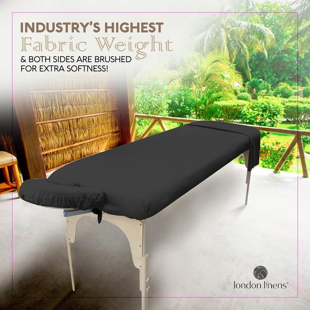 Luxury Microfiber Massage Table Cover Set - Soft, Durable & Machine Washable