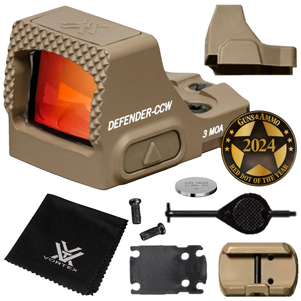 Vortex Optics Defender-CCW 3 MOA Micro Red Dot Tan DFCCW-MRD3-T