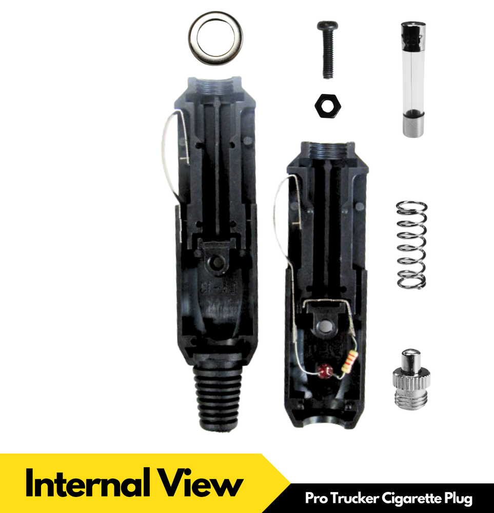 Pro Trucker 12V Replacement Cigarette Lighter Plug Power Adapter w/ LED Light