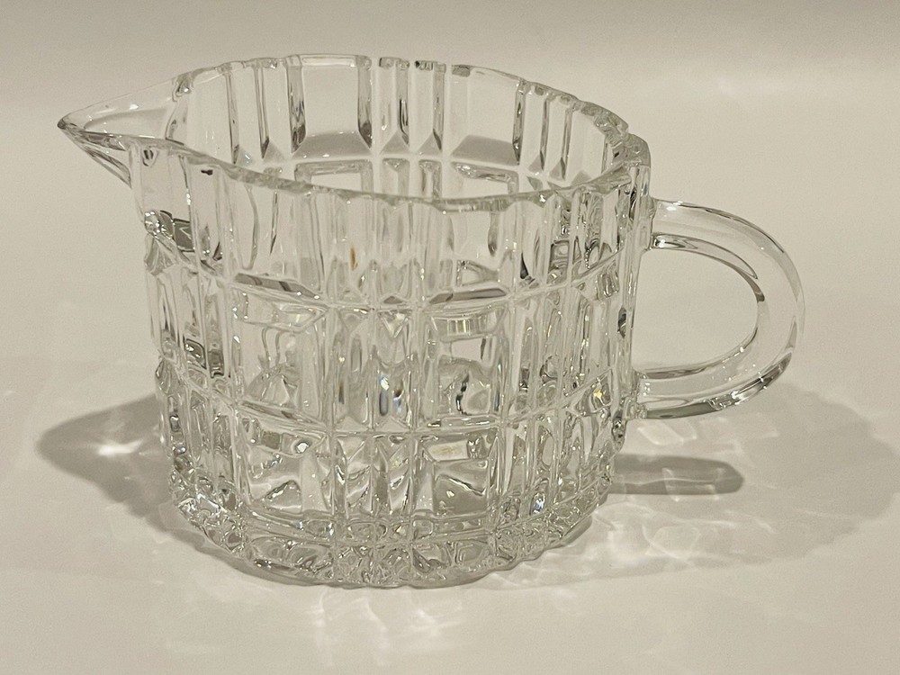 Leaf Crystal Irish Creamer Small Oval Shape With Handle