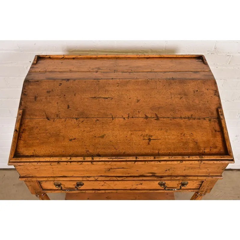 Guy Chaddock Gustavian Slant-Front Maple Secretary Desk