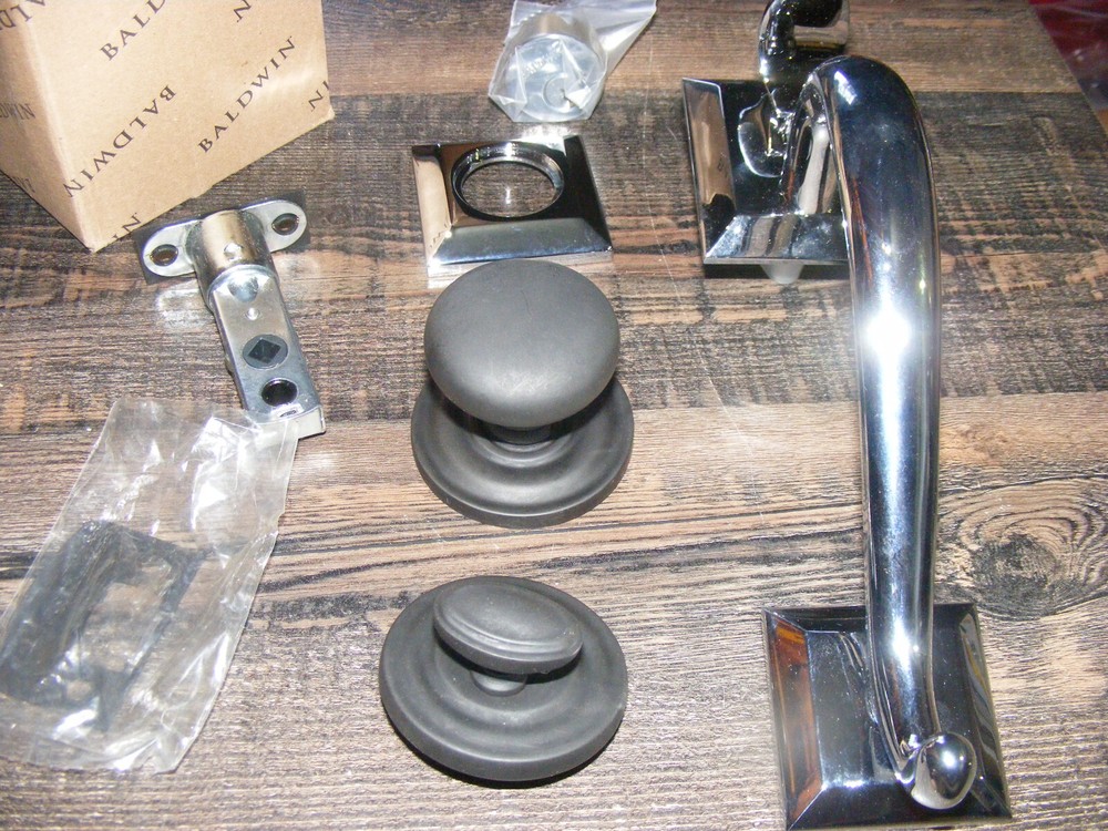 Baldwin Madison Sectional Single Cylinder Keyed Entry Handleset Chrome/Black