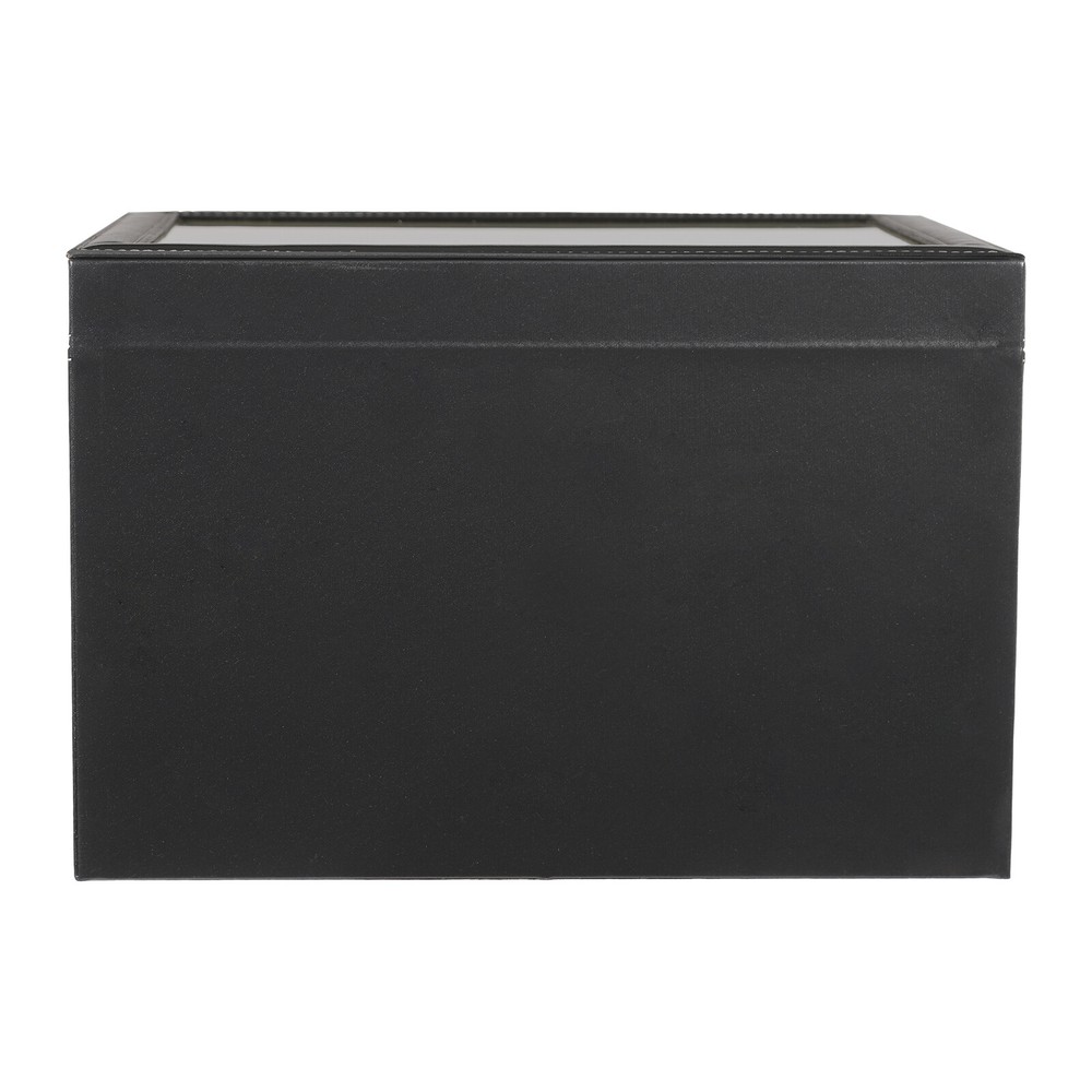 3 Layer Black Sunglasses Display Case, PU Leather Eyeglass Storage Box,