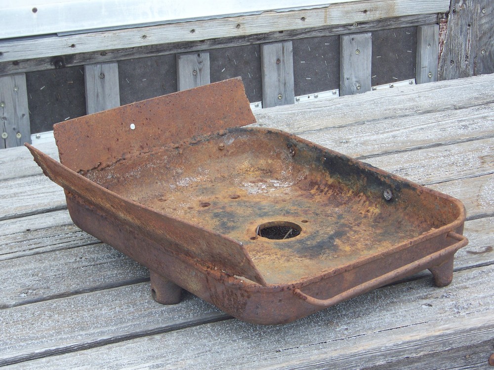 Blacksmith Champion Blower and Forge coal Cast Iron Pan part old no blower tool