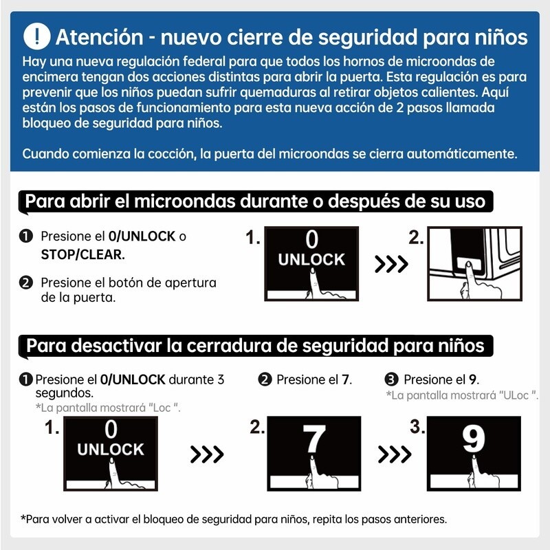 Compact Countertop Microwave Oven 700W LED Display Timer One Touch Lock Durable