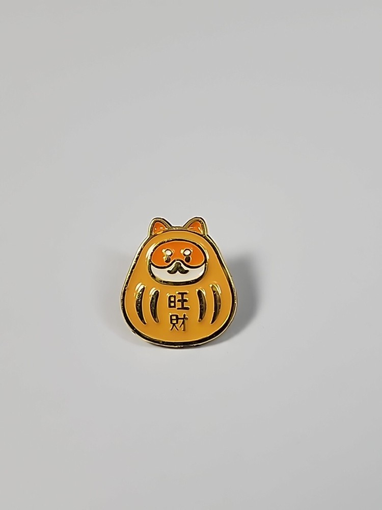 Lucky Corgi Dog Lapel Pin Small Size