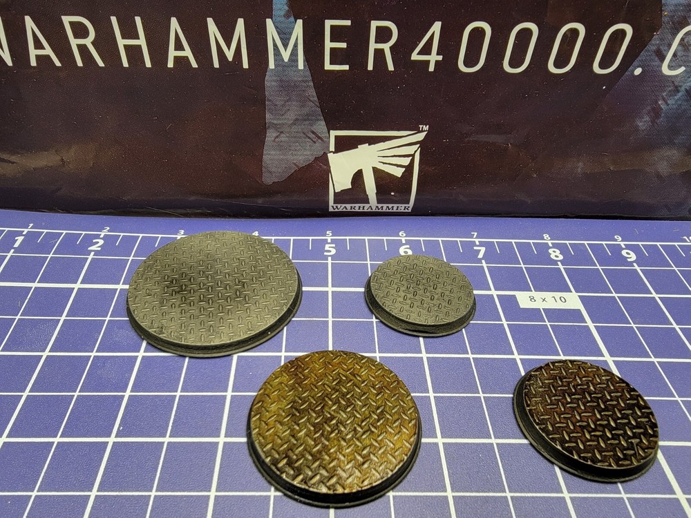 Sci-Fi Bases x2 40mm Ready To Paint Warhammer 40K Necromunda Made to Oder