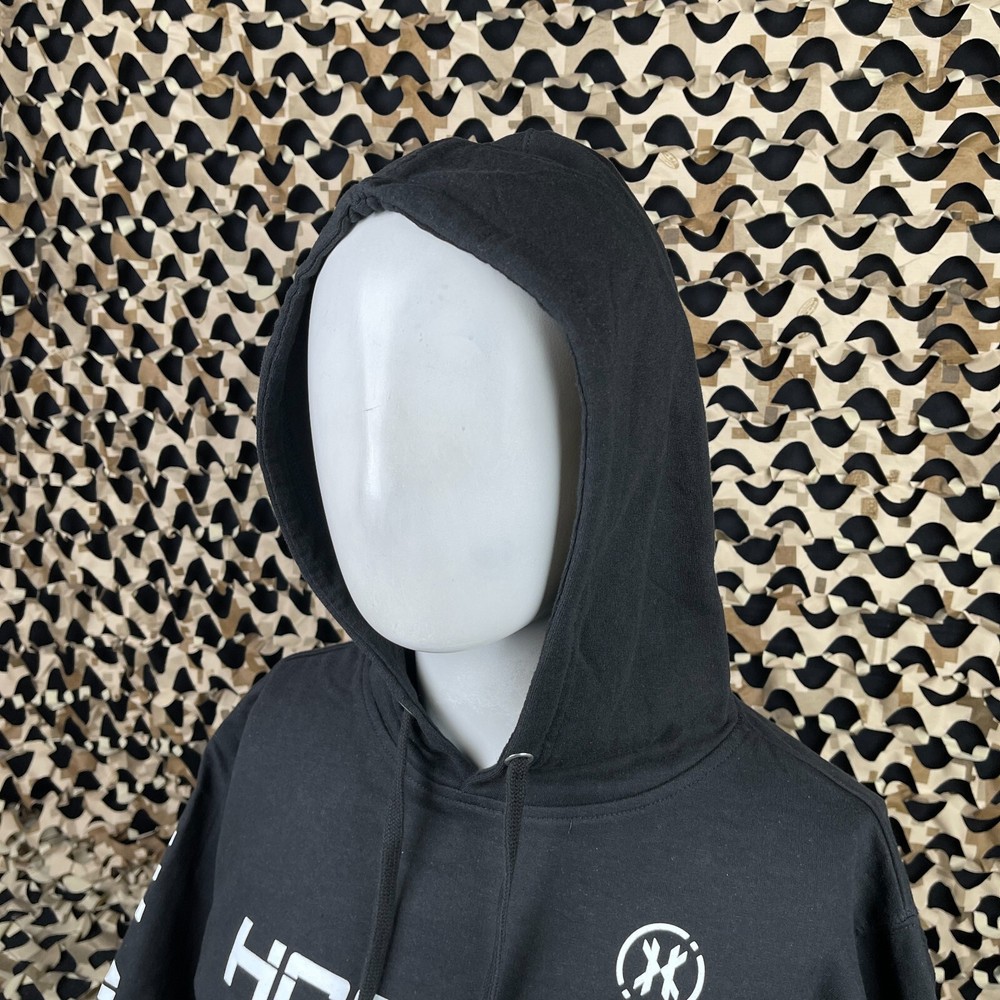 NEW HK Army Hostile Pullover Hooded Sweatshirt - Black - Large