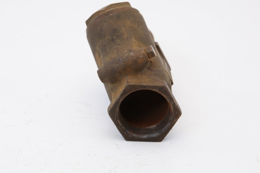 Crane 2" Bronze Swing Check Valve Y Pattern 150S 300CWP w/ Male Barbed Adapter