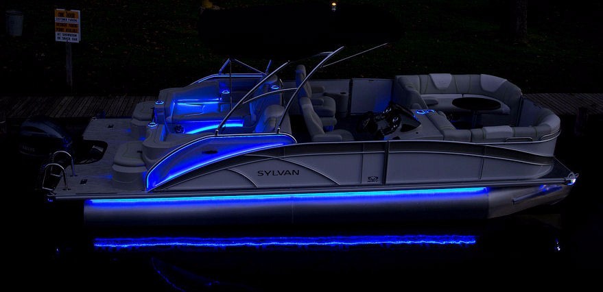 around the deck pontoon light kit - - LED led's - super bright - BLUE
