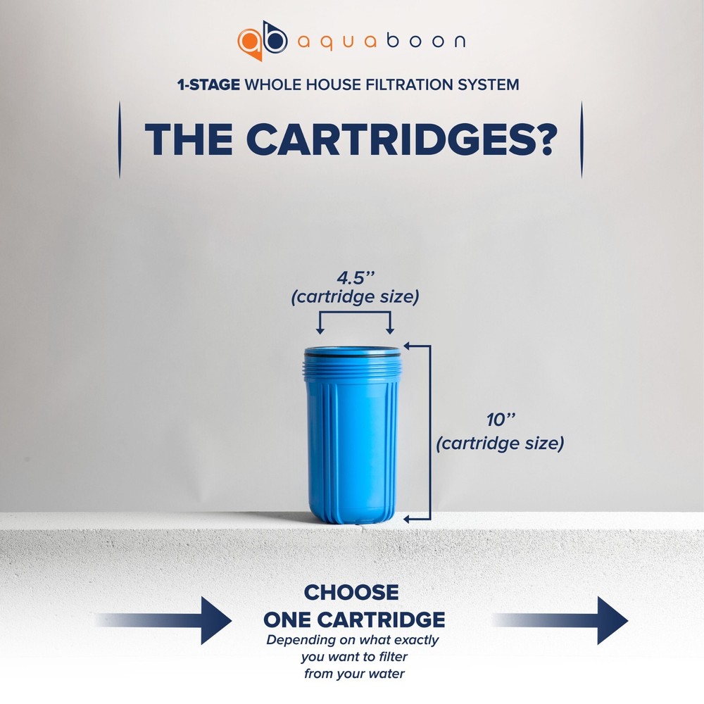 Big Blue 10" Whole House Water Filter System with Pressure Release (1" Port)