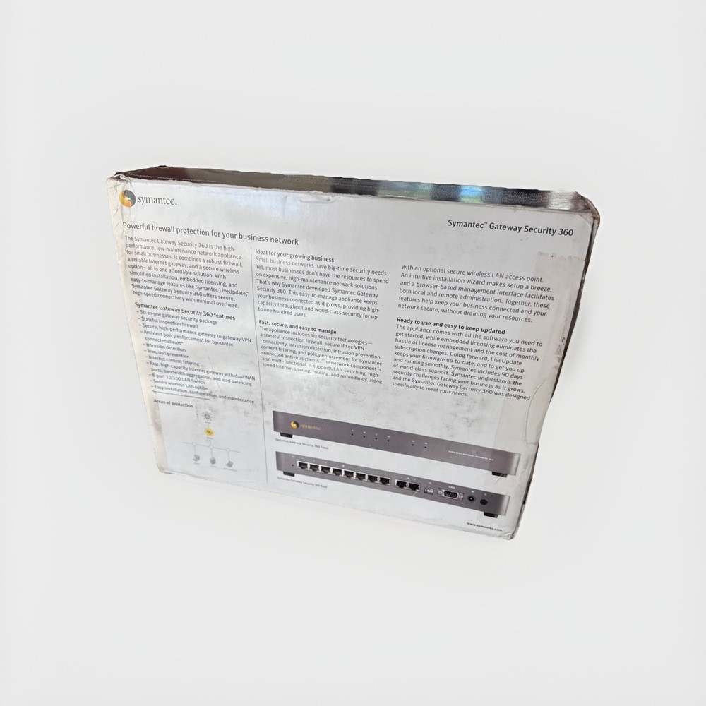 Symantec Gateway Security SGS360, 360R Router Firewall