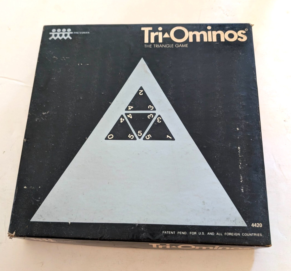 TRI-OMINOS - the Triangle game by Pressman 1968 Complete
