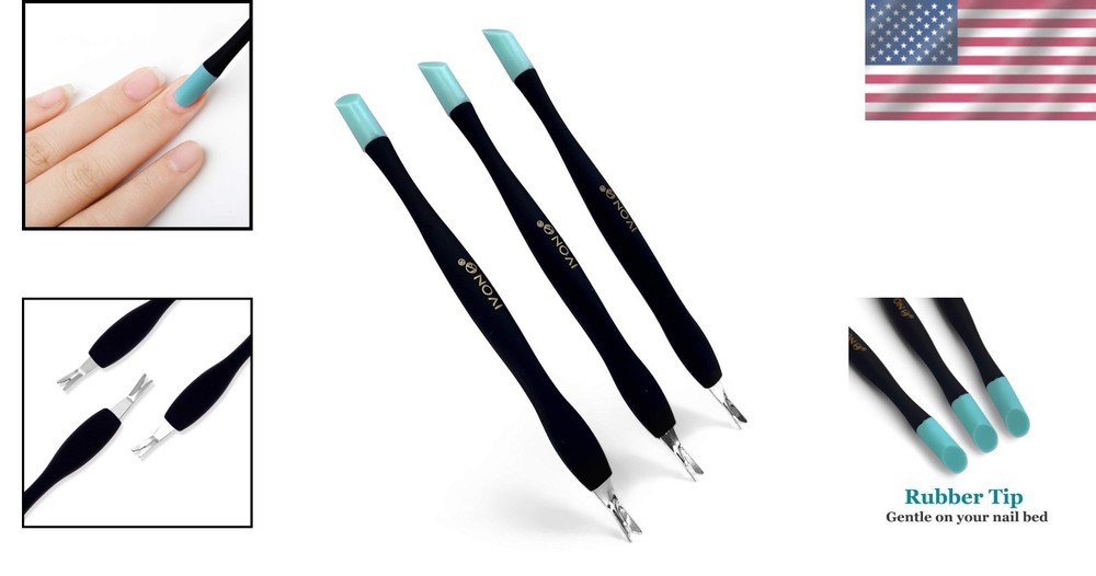 Lightweight Cuticle Trimmer Set - 3 Pack for Precise Nail Maintenance