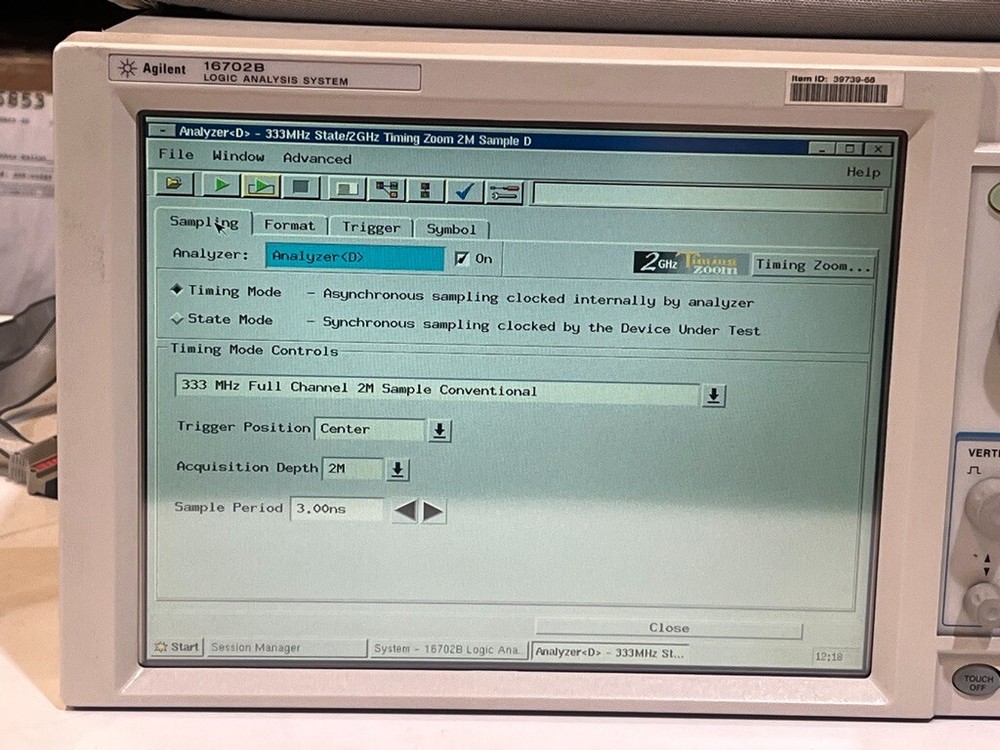 Agilent 16702B Logic Analyzer Analysis System with Opt # 003 and 16717A Module