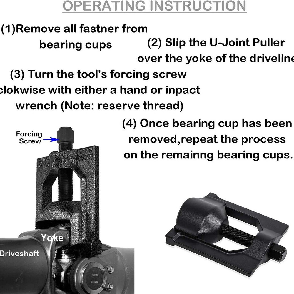 10102 Heavy-Duty Universal U Joint Puller + 5192 Bearing Cup Installer Tool set