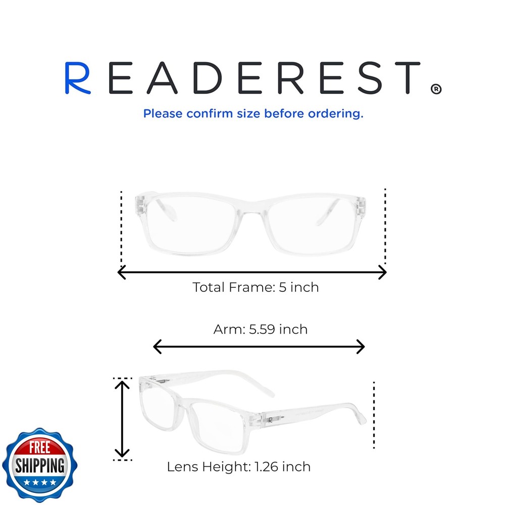 Readerest Blue Light Blocking Glasses – Computer Eyewear, UV Protection, Eye