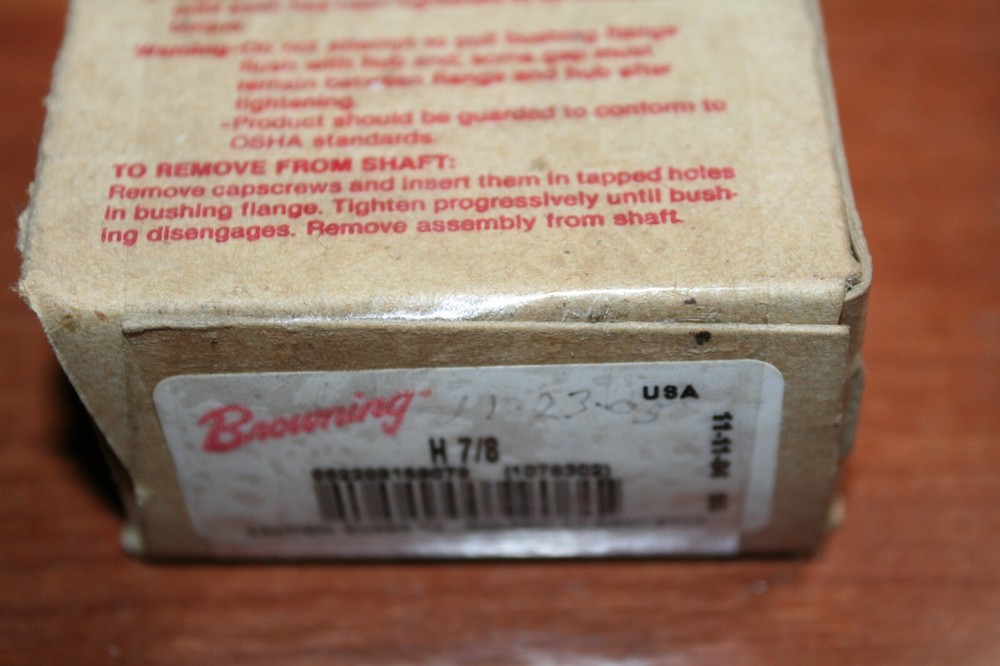Browning H7/8 1078302 Split Taper Bushing 7/8"- Bore