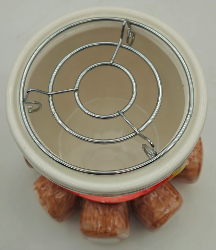 Indoor Ceramic Smores Maker Novelty Campfire Design Camping Rustic Design