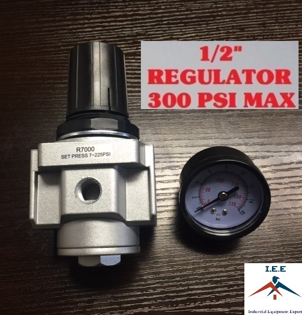 1/2" Air Compressor Regulator with Free Pressure Gauge Replacement