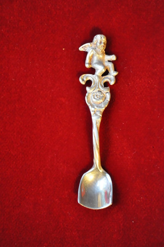 German 835 silver 1 1/8" Cherub Salt Spoon(s) multiples available