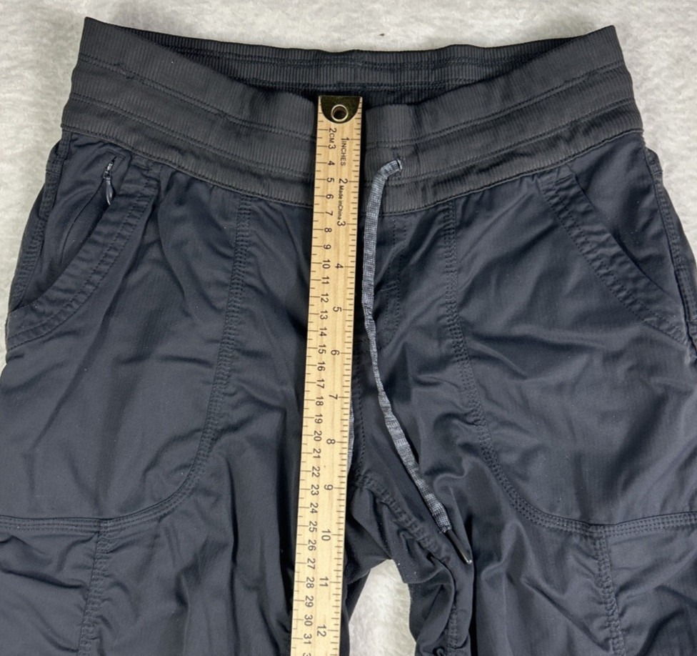 The North Face Aphrodite Nylon Cropped Ruched Pull On Pants Black Size Small
