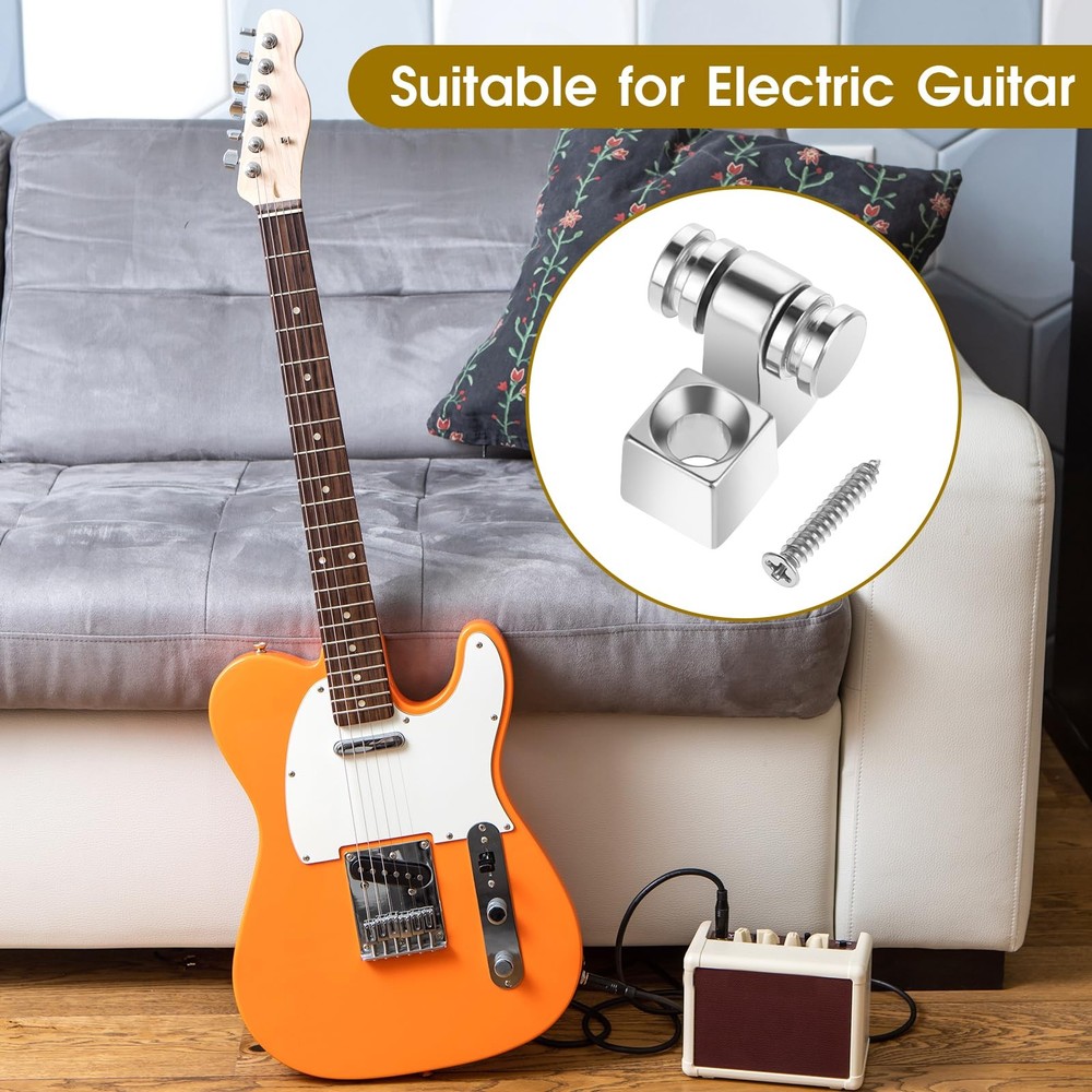 Guitar Roller String Retainers, 4 Pcs String Trees for Electric Guitar, Metal...