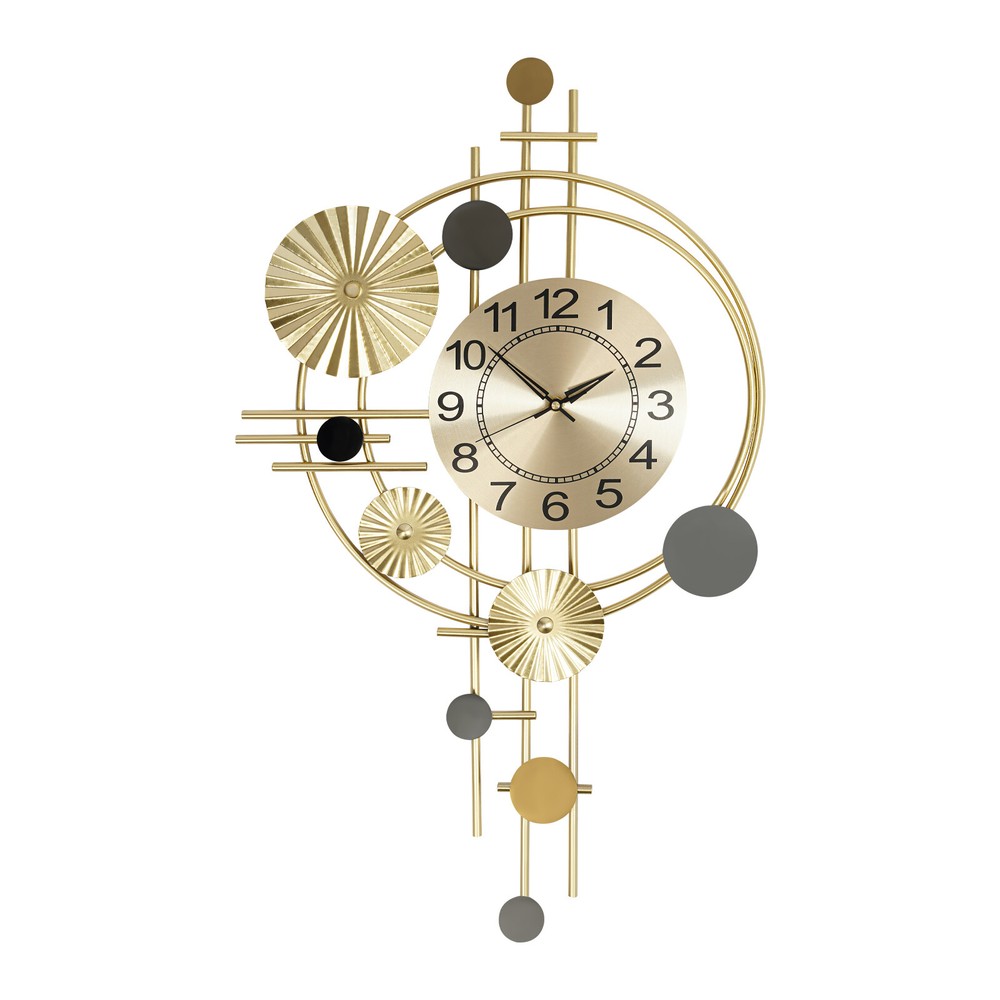 Modern Gold Wall Clock, Elegant Design, Silent Movement, Wall Mount Decor