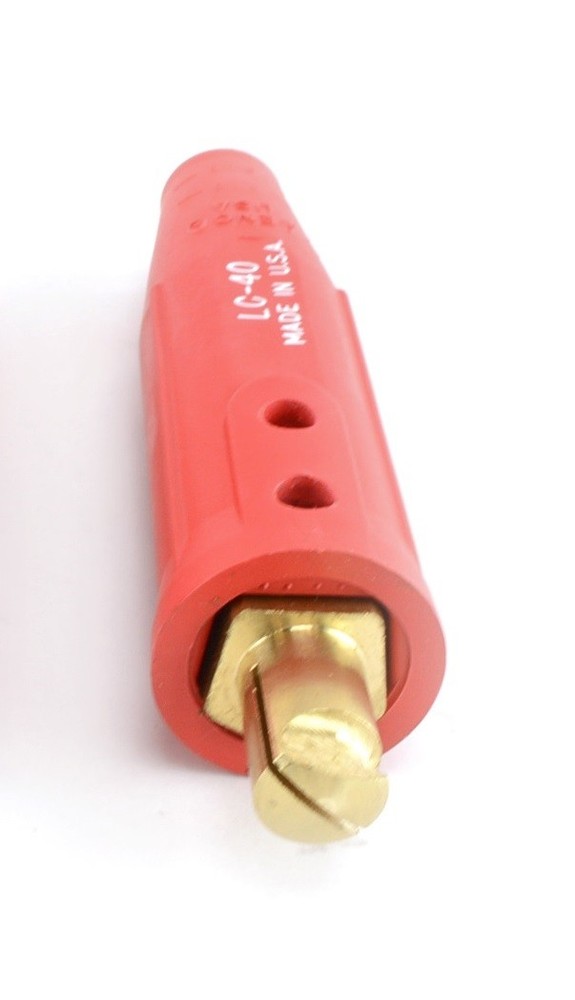 Single Red Male Cable Connector