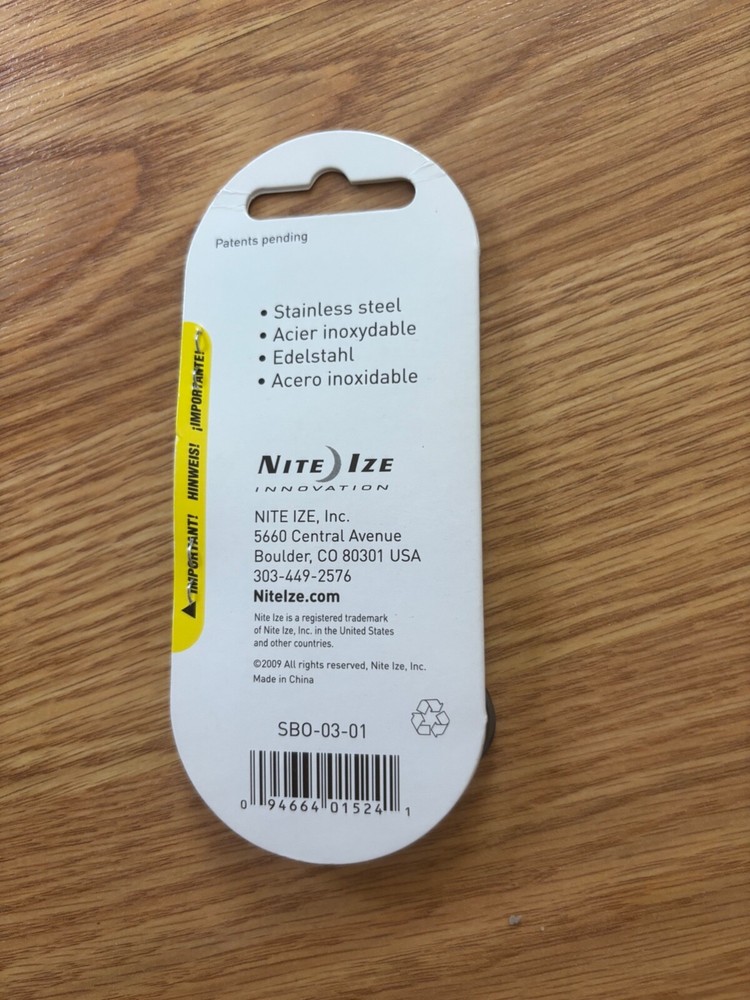 NITEIZE S-BINER SBO-03-01 BLACK