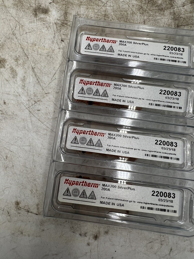 Hypertherm 220083 Electrode Max200 200A Bi-Met Oxy 4 Pack