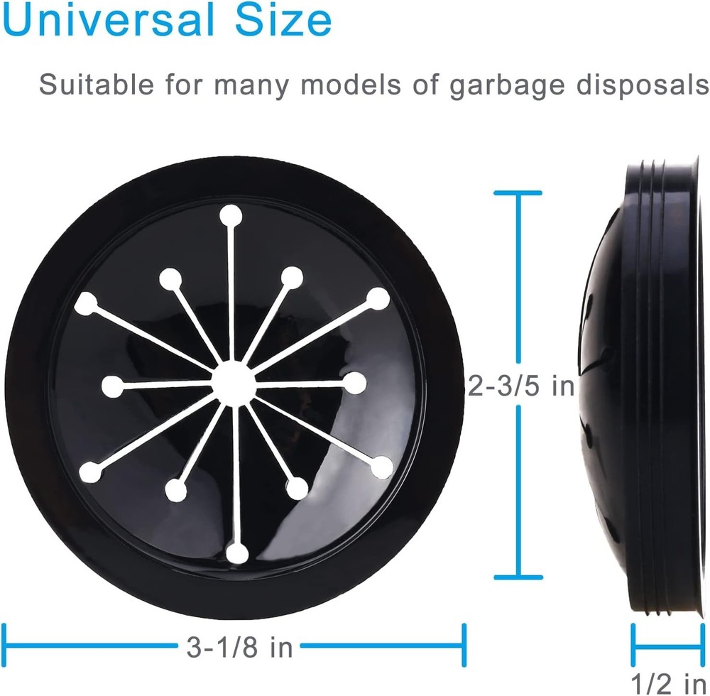 3 Pcs Garbage Disposal Splash Guards Sink Baffle Cover Disposal Replacement 3-1/