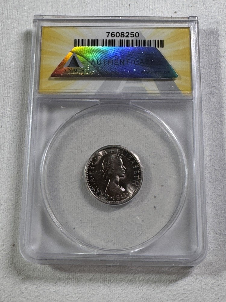 1967 Great Britain 6 Pence Graded MS 66 by ANACS