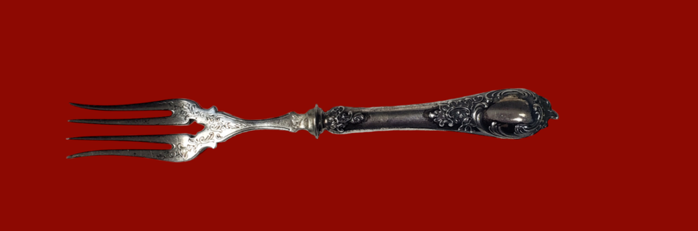 German 800 Silver Hollow Handle Fish Fork 13278