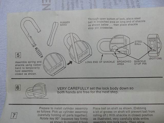 Vintage Master Lock Round Padlock Service Kit