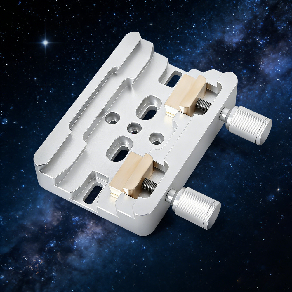 silver Dovetail Clamp Double Fixed Dovetail with Locking Screws for Telescope US