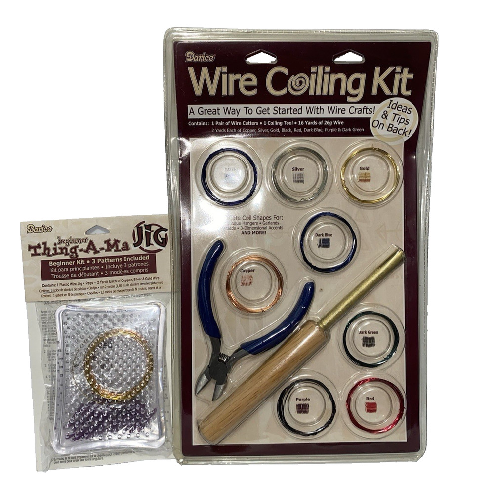 Darice Wire Coiling Kit & Thing-A-Ma Jig Kit Combo Lot