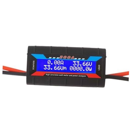 200A High Precision Watt Meter with Backlight Digital LCD Screen, DC 200A 100V