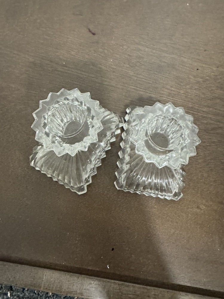 Vintage Art Deco Pair Candle Holders