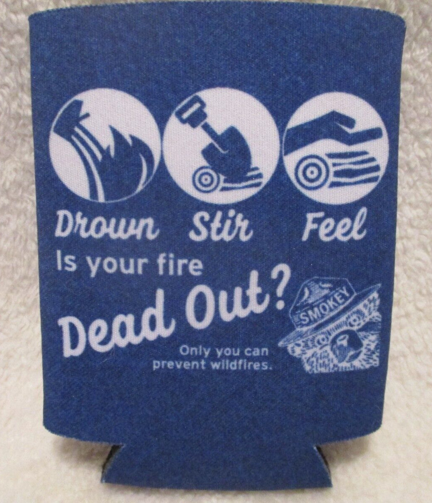 Smokey Bear~Can Cooler~Blue~1 qty.