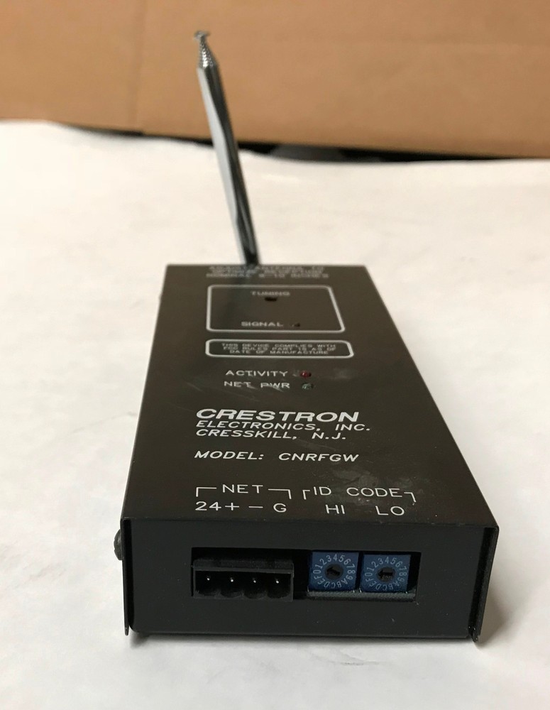 Crestron CNRFGW 1 Way RF Gateway Receiver Transmitter Module w/ Antenna
