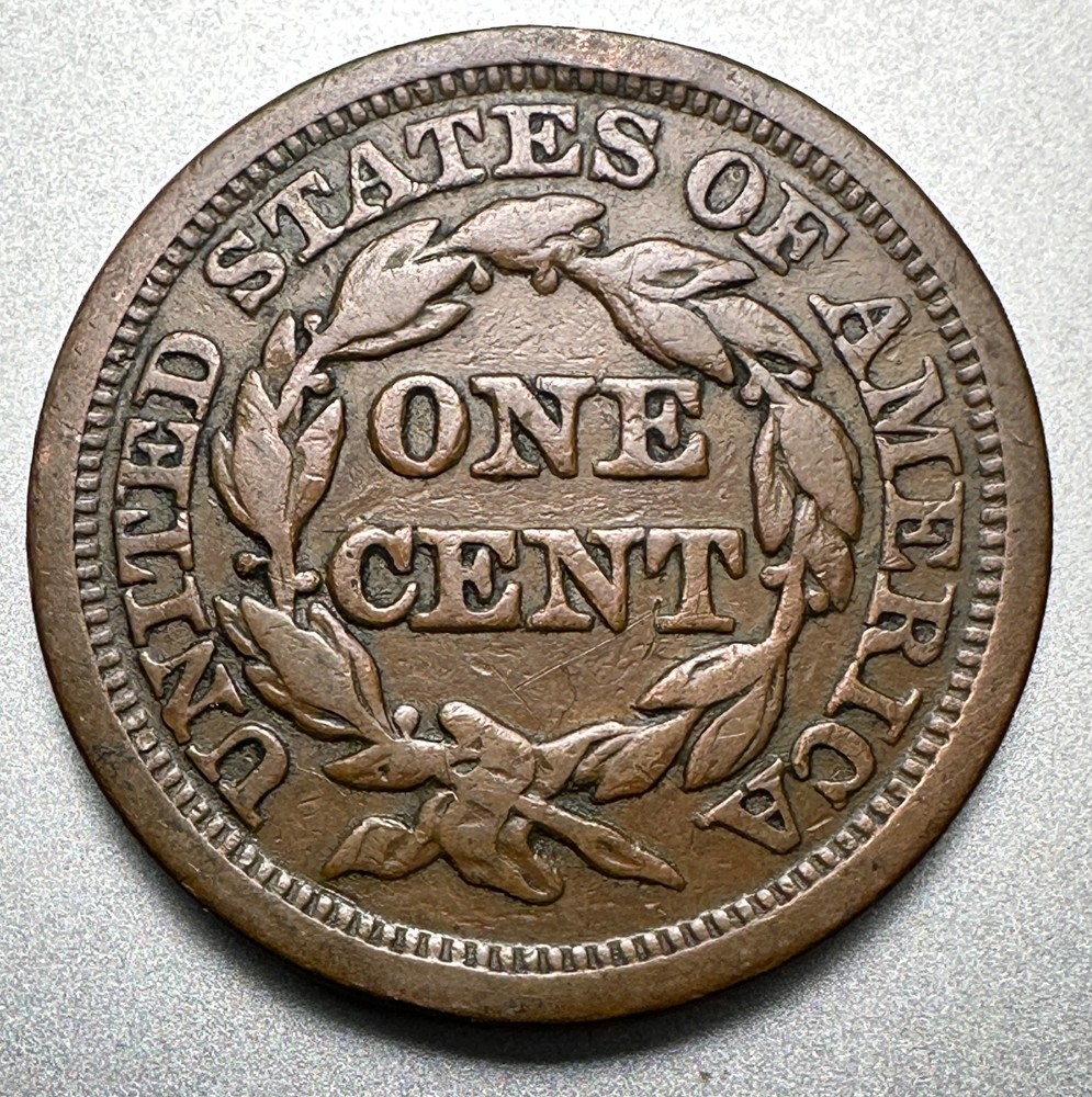 1845 LARGE CENT VF #2027