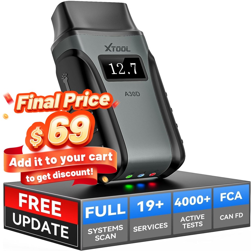 XTOOL A30D V2.0 Car OBD2 Scanner Bidirectional Auto Diagnostic Tool Code Reader