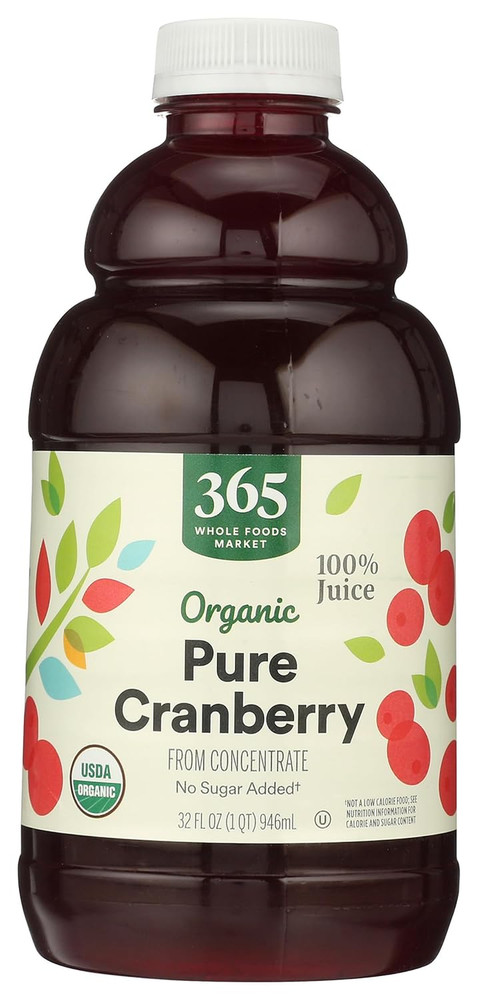 , Organic Pure Cranberry Juice, 32 Fl Oz