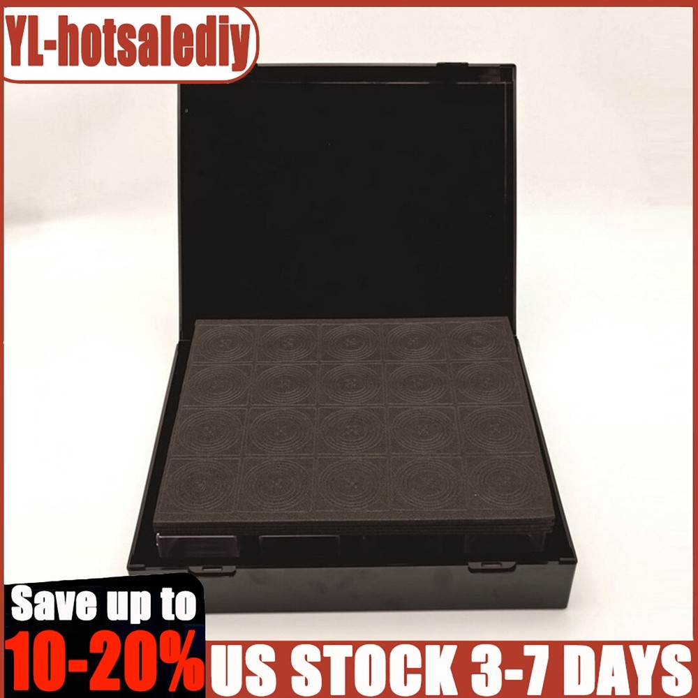 100Pcs 40Mm Square Plastic Coin Capsule Holder Collection Display Container Box