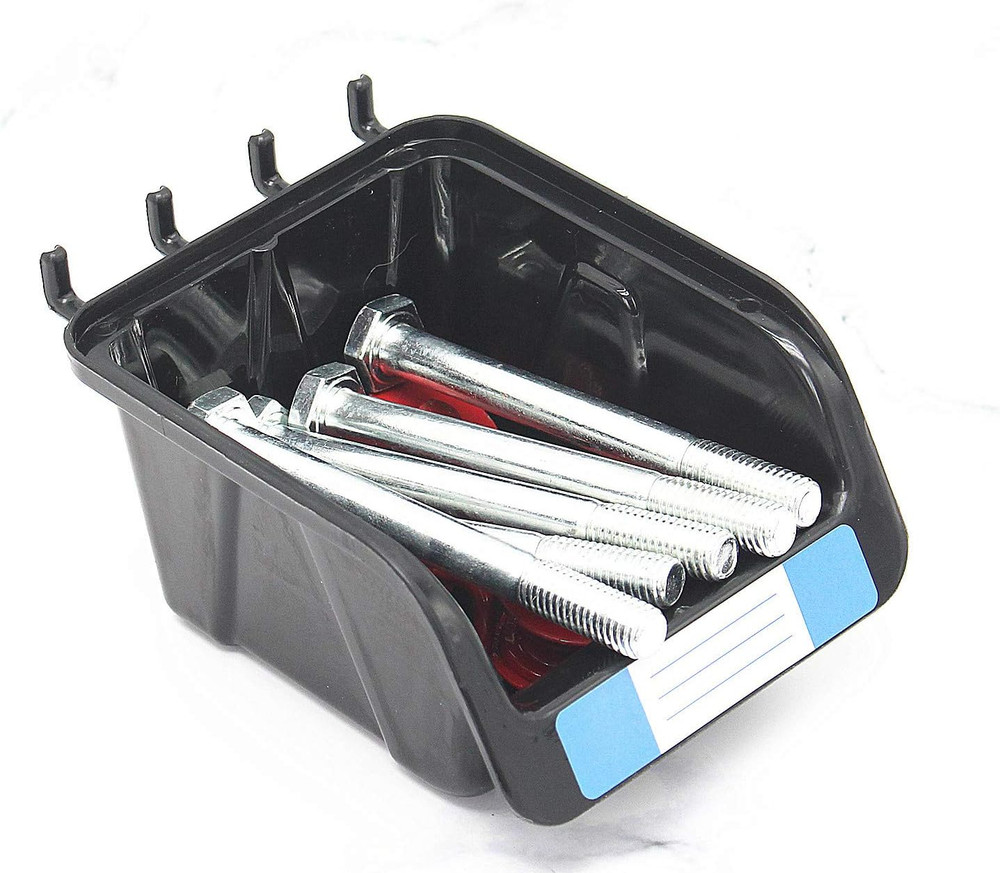 Pegboard Bins Kit 12 PACK Black Pegboard Parts Storage Tool Peg Borad Workbench