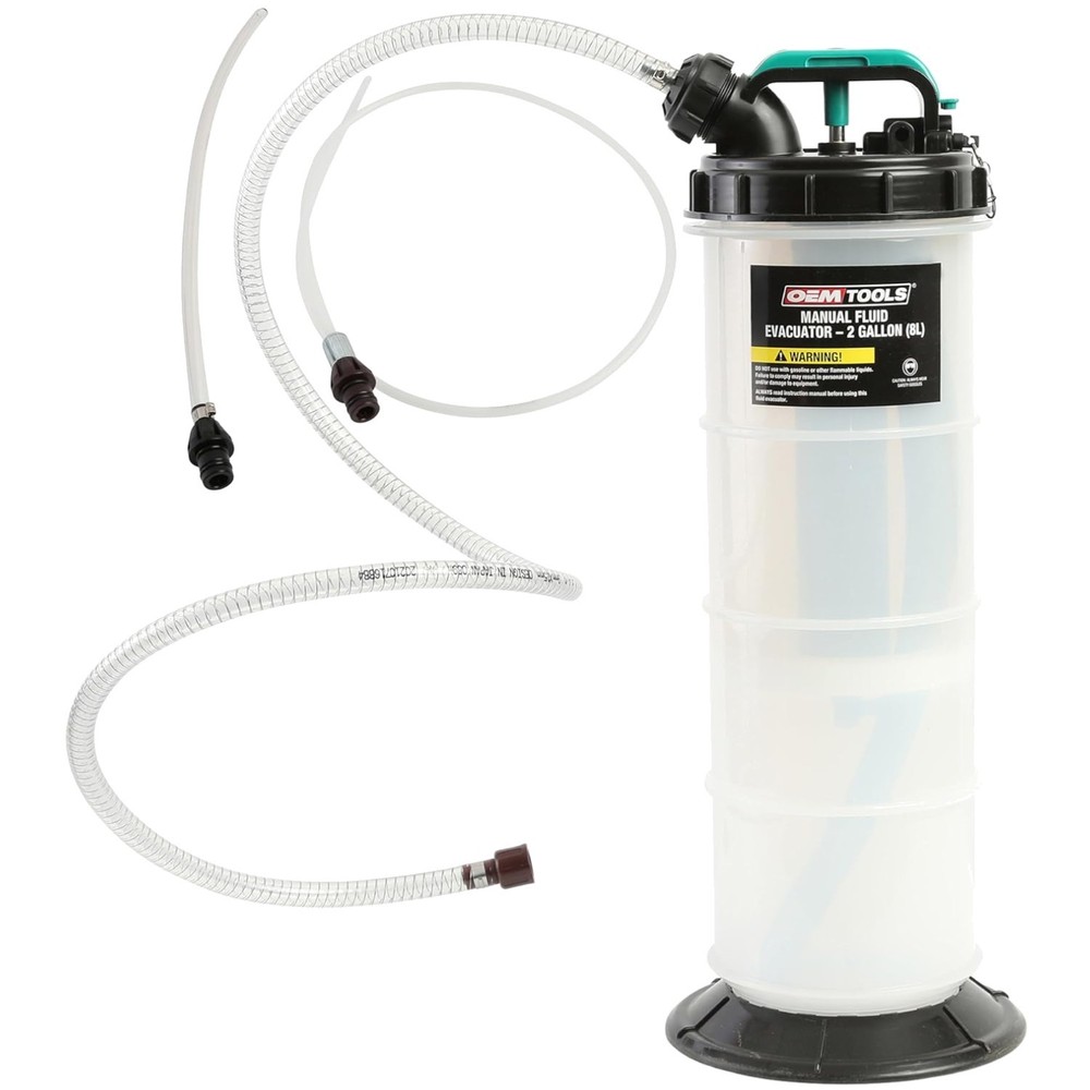 Effortless Fluid Changes: 2 Gallon Manual Oil Extractor with Dipstick Adapters