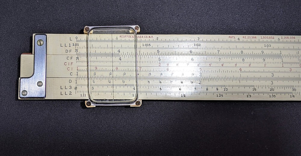 Keuffel & Esser Slide Ruler 4081-3 With Leather Case