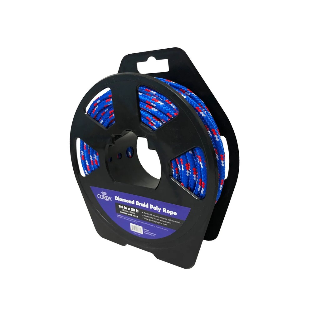 1/4 in. x 50 ft. Diamond Braid Polypropylene General Purpose Rope