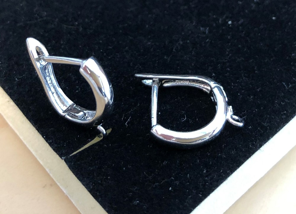 6 Sterling Silver earring findings hooks Leverback